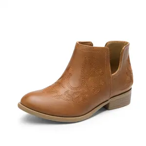 Dream Pairs Girls Booties Ankle Short Cowgirl Cowboy Western Boots