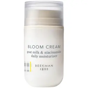 Beekman 1802 Bloom Cream Goat Milk Face Moisturizer with Niacinamides - Lightweight Daily Moisturizer, Deeply Hydrating, Nourishes Skin Barrier, Safe for Sensitive Skin, Cruelty Free, 1.69 floz Gentle Moisturizing Anti Aging Concentrate