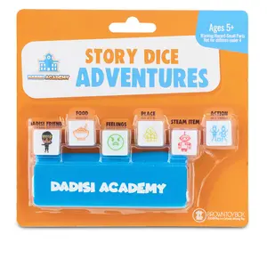 Brown Toy Box Dadisi Academy Crew Story Dice STEM Kids Learning Game Set