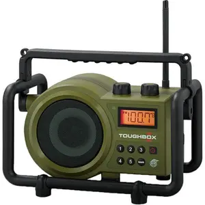 Sangean TB-100 Toughbox Portable Ultra-Rugged AM/FM Radio – Durable Outdoor Receiver with Aux Input and Digital Tuning