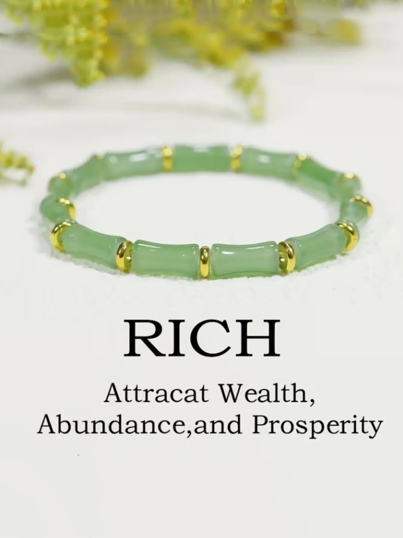 Women's Chinese Style Bamboo Knot Lucky Bracelet, Artificial Crystal Beads, Bamboo Joint Design, Ideal Gift, All-Season Elegant Wrist Jewelry, Beaded Bracelets