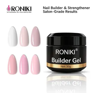 RONIKI Builder Gel 30g | Nail Builder & Strengthener Gel for Natural & Extended Nails Strengthen Weak Nails & Build Perfect C-Curve At Home