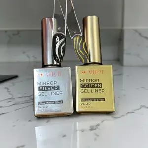 Metallic Gold / Silver for Nail Art Painting 15ml Bottle Line Brush on