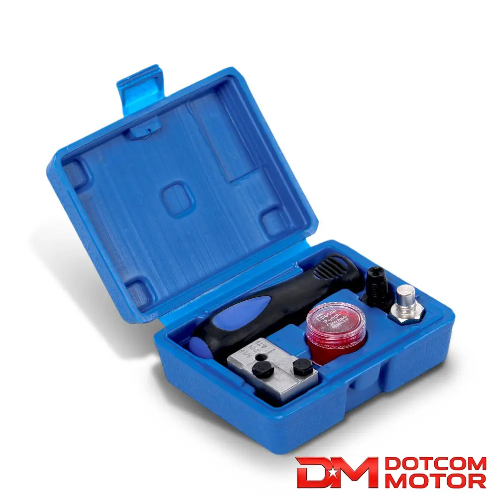 DOTCOM MOTOR Universal Handheld Car Brake Line Flaring Tool Kit 3/16'' Single Flare + Storage