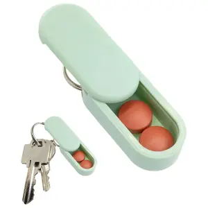 Mini Pill Case Keychain – Magnetic Pocket Pill Holder for 1–2 Tablets (Mint)