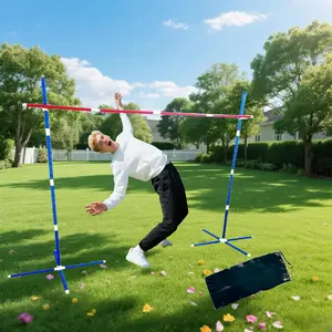46-Piece Limbo Game Set for Kids and Adults, Professional Indoor/Outdoor Party Game with Carry Bag, Ideal for Backyard Carnival Beach Lawn Luau Birthday Activities