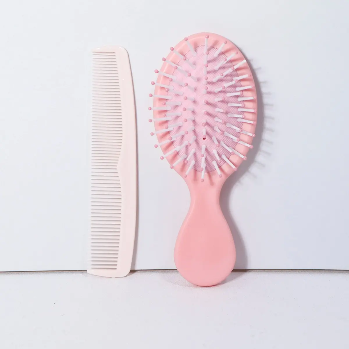 2pcs Mini Hair Brush Set, Cute PP Material Bubble Comb, Candy Color Massage Brush, Scalp Massager, Travel Size, Daily Use