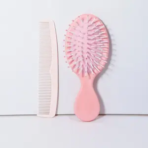 2pcs Mini Hair Brush Set, Cute PP Material Bubble Comb, Candy Color Massage Brush, Scalp Massager, Travel Size, Daily Use