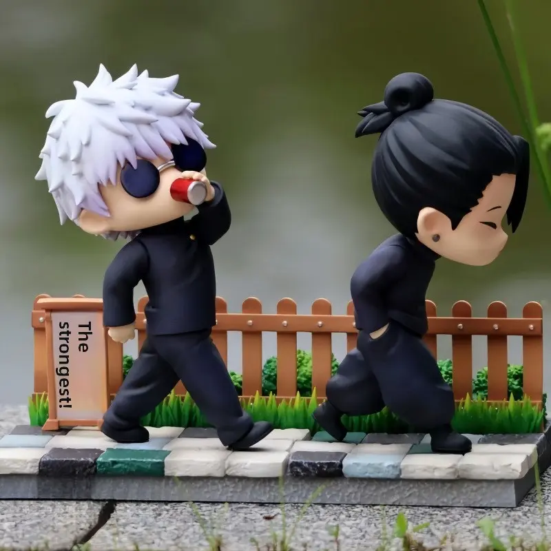 Jujutsu Kaisen Anime Figures | Satoru Gojo + Shiki Tohno Mini PVC Collectible Figurine Statue Dolls | Otaku Collectible Gift Collectible Items