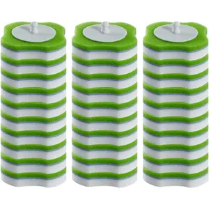 Toilet Bowl Wand Cleaner Refills,Disposable 30 Magic Sponge Eraser Wand Refills, for Bathroom Toilet Cleaning Brush(Refills, 30 count)