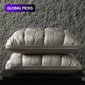 2pc Ultra-Plush Comfort High-Fill Neck Pillow Set (2pcs), Soft Feather Filling, Skin-Friendly Breathable, Deep Sleep Home Hotel Use #GLOBAL PICKS