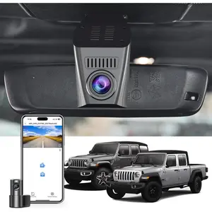 4K Front & 2K Rear 2 Channel HDR Dash Cam, Dual STARVIS 2 IMX678 IMX675, Custom Fit forJeep Gladiator JT 2020-2023 Mojave Overland & Wrangler JL 2018-2023 etc, 5GHz WiFi, GPS, 128GB Card