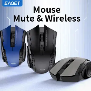EAGET Wireless Mouse Silent 2.4G USB Ergonomic Gaming Mouse 3 Adjustable DPI Portable Computer Mice for Laptop PC Office Gamer