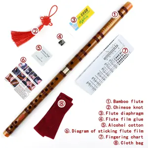 Hand made Bamboo Flute Dizi F/G Key Professional China Musical Woodwind Instrument Chinese Dizi Chinese Traditional Flauta Beginners and Music Lovers