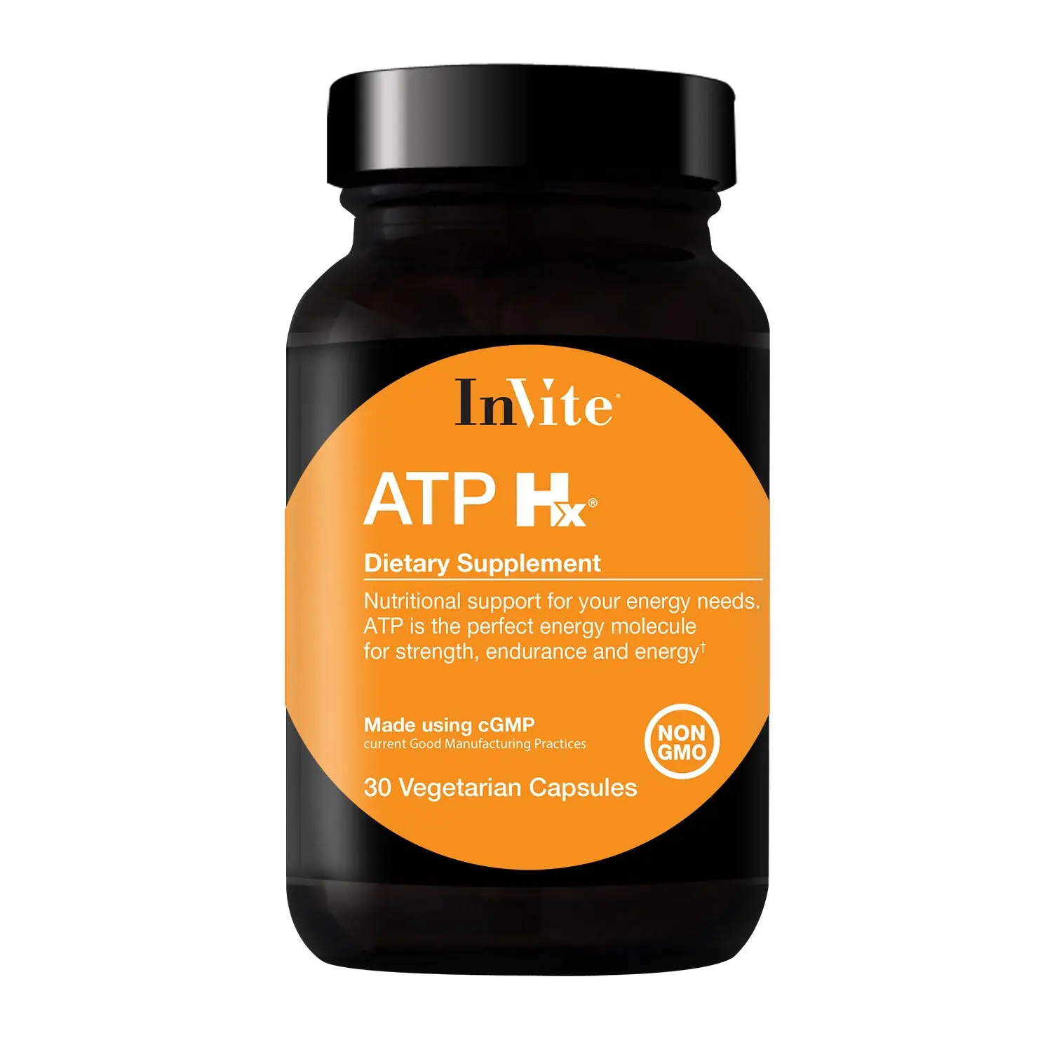 InVite ATP Hx Dietary Supplement - 30 Vegetarian Capsules for Energy & Recovery - Non-GMO, cGMP Made - Adenosine Triphosphate for Strength & Endurance