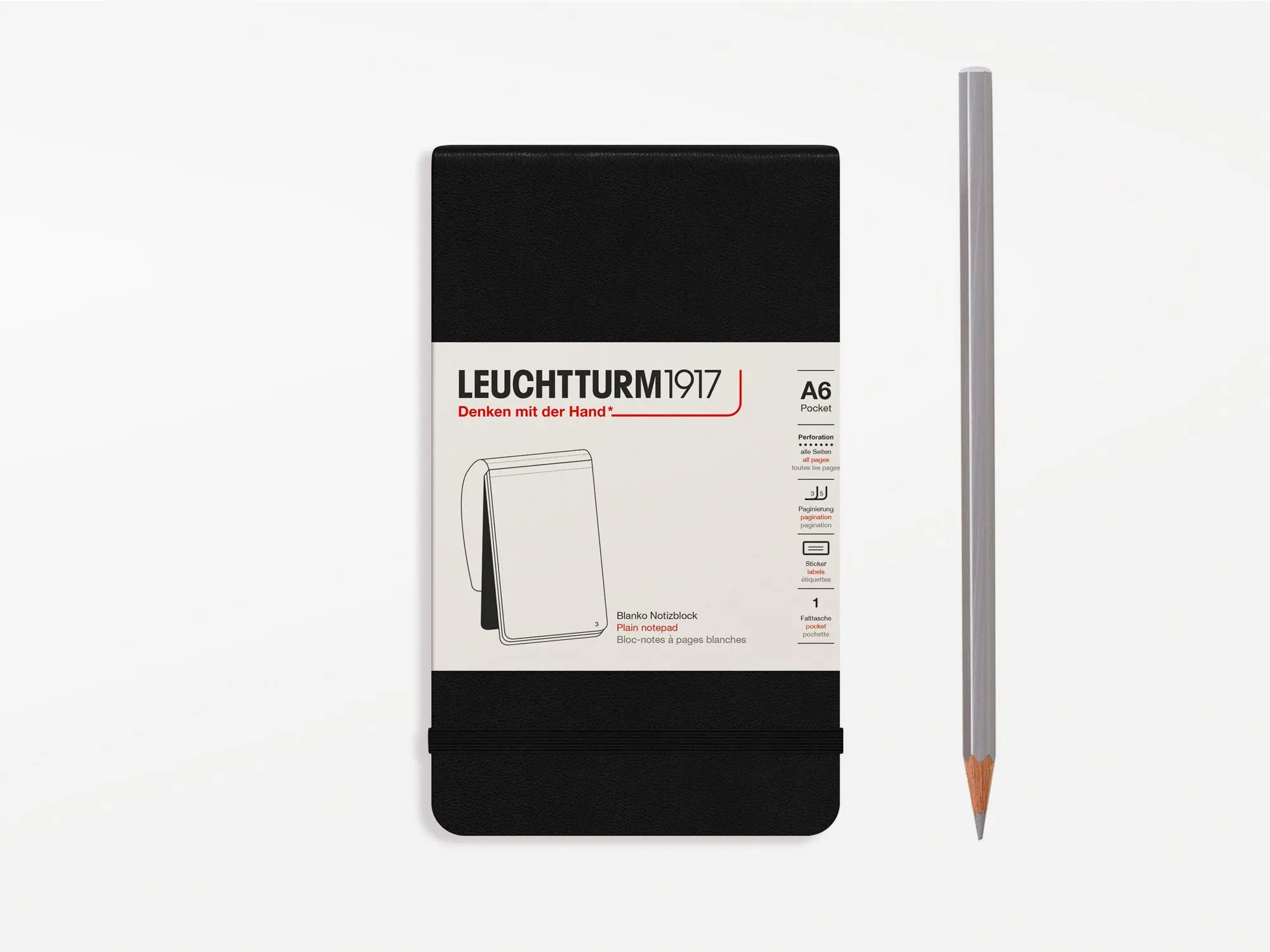 Leuchtturm 1917 Pocket Notepad - Black