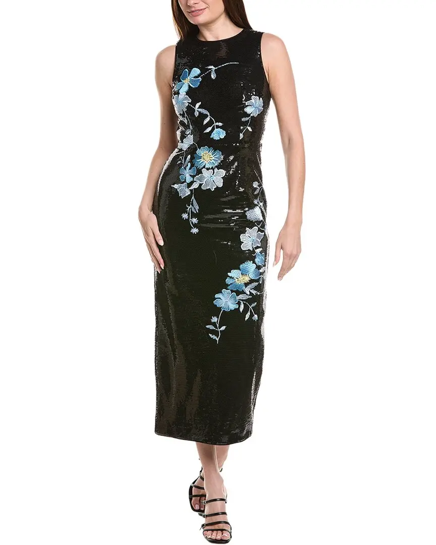 Milly Tiana Floral Sequins Maxi Dress