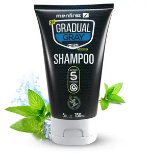 Menfirst Gradual Gray - 3-in-1 Shampoo - Natural Darkening Formula - 1 Pack - 5 Oz Each
