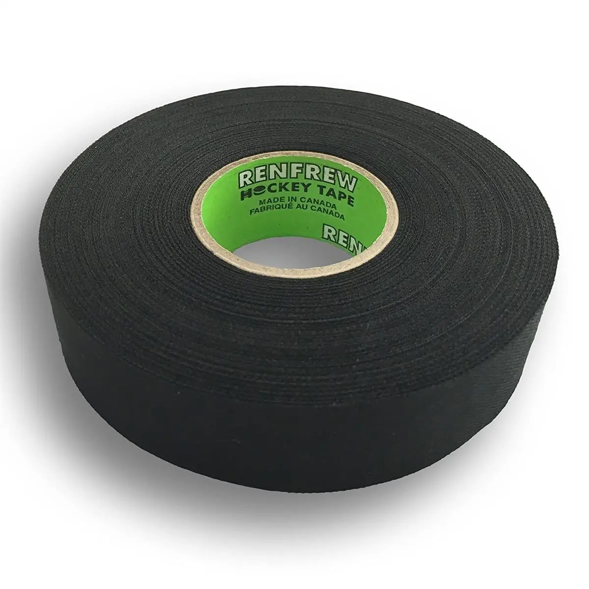 212 MAIN Renfrew Cloth Hockey Tape - 1 in. x 25 m Straight Edge, Polyester/Cotton Base, Extra Adhesion, Moisture Proof, Stick Protection, Improved Grip, Black, Default