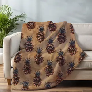 Pine Cone Plush Blanket Western Theme Decor Cozy Throw for Nature Lovers Cabin Home Accent Farmhouse Decor Winter Holiday Gift for Everyone comfy blanket