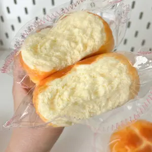 Bite Mark Bread Squishy Toy, Food-Grade Silicone Slow Rising Stress Relief Fidget, Soft Squeeze with Thick Creamy Slime Texture, Handmade Non-Toxic Sensory Gift, Anxiety Relief Products, Sensory Stress Reliever