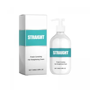 Protein Hair Straightening Cream Moisturizing Nourishing Smooth Frizzy Hair Care Shiny Hair Protein Hair Straightening Cream
