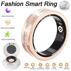 2026 Upgrade Fashion Smart Ring for Women - Heart Rate, Sleep & Menstrual Cycle Tracker, Waterproof Fitness Ring