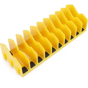 Pliers Organizer Rack - 10-Slot Extendable Tool Organizer, Non-Slip Rubber Base, Yellow, Fit 3" H, 1 Pack