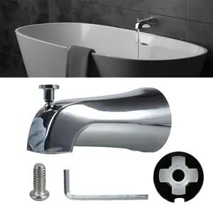 1 set Slip On Diverter Tub Spout Compatible with Kohler GP85556, Bathroom Shower Bathtub Faucet Spout Replacement Fits 1/2'' Copper Water Tube, 5/32'' Hex Wrench Included