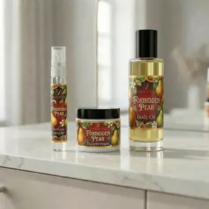 Forbidden Pear Travel Buttercream Trio: Sizes 2 Oz Buttercream, 2 Oz Body Oil and 12 Ml Parfum