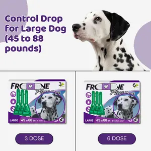 Large Breed Dog Skin & Coat Maintenance Drops 45-88 lbs, Easy Apply Pet Grooming Support