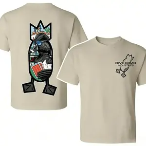Dive Bomb Industries Bomber Duck Tee, Black Graphic Pullover with Duck Reading Book Design, Waterfowl Hunting Streetwear by Dive Bomb Industries pathfinder uniform urban boondocks utah