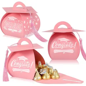 30 count Graduation Cap Candy Box 2026 Graduation Prom Boxes Party Favors  with Tassel Centerpieces for Tables Decorations Grad Party Supplies()