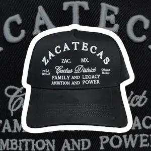 Zacatecas SnapBack Hat - Zac. MX Cactus District Family Legacy Ambition Power Design Black Cap