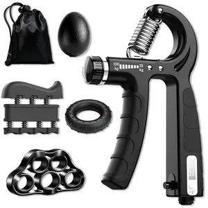 Forearm Grip Strengthener 6Pcs Kit Adjustable Resistance Finger Trainer for Sports, Rehabilitation & Stress Relief