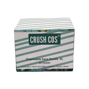 CRUSH COS Disposable Facial Wipes – Ultra-Soft, Eco-Friendly, and Perfect for All Skin Types, 50 Ct per 1 Pack