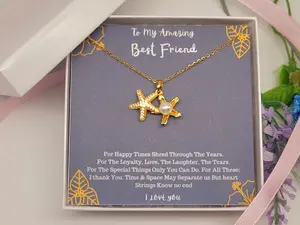 Best friend gift, best friend necklace, best friend distance gifts, Besties BBF