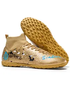 Unisex Professional Ag Soccer Cleats, High-Top Football Boots, Lightweight Comfortable Design, Ideal for Training & Outdoor Sports