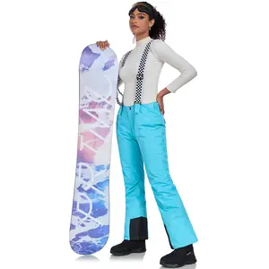 YEEFINE Women's Softshell Snow Pants Waterproof Warm Ski Pants Insulated Ripstop Snowboard Winter Pants