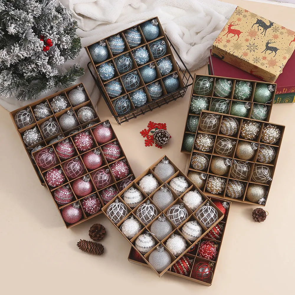 Plastic Silver Christmas Tree Decoration, Exquisite Design Festive Gift Ball for Home Festive & Party Supplies