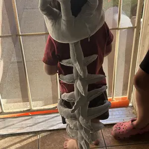 Halloween Dinosaur Skeleton Costume Realistic Plush Skull for Adults & Kids