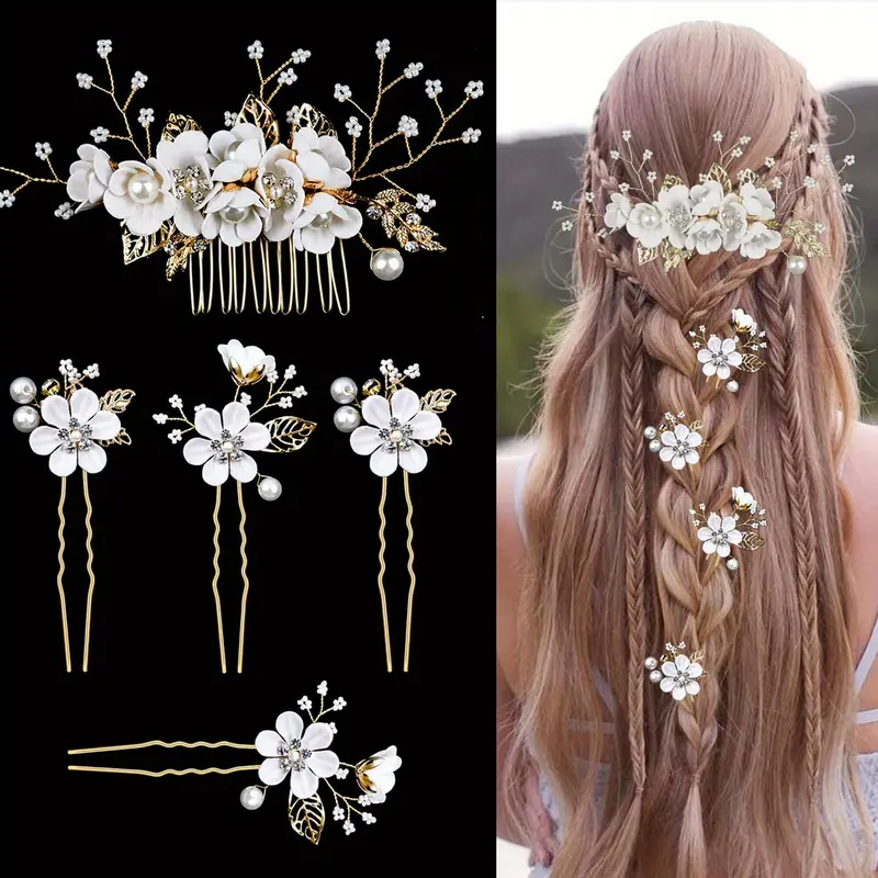 pearl and diamonte hair clip - TikTok Shop display picture 2