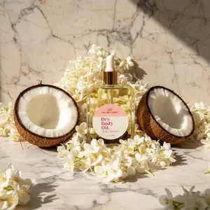 Cocoa Moringa Scented Dry Body Oil - Moisturizing Formula for Skin without Grease