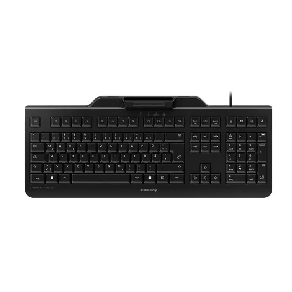 CHERRY KC 1000 SC Security Keyboard, TAA-Compliant Computer Accessory with Smartcard Slot for Secure Input