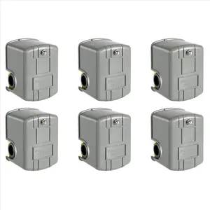 6X Pressure Switch for Well Pump, 40-60 Psi Water Pressure Switch Adjustable Differential, 1/4 Inch Female NPT
