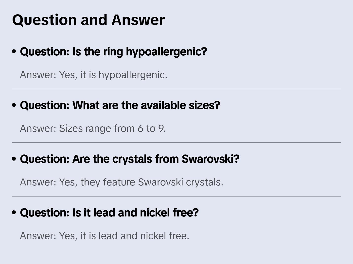 Sterling Silver Flower Ring with crystals from Swarovski