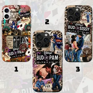 Urban Cowboy Phone Case Gift for fans,Bud N Sissy Phone Case, Bud N Pam phone case – Texas Honky Tonk Cowboy Couple Vintage Western Phone Cover, Country Style Aesthetic