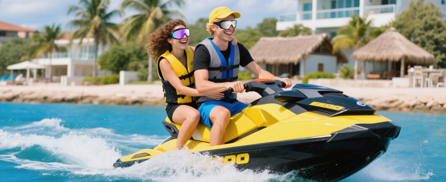 Swim Goggles for Adults & Kids | FULL COVERAGE ANTI-FOG | 3 Color UV Protection Lenses | Free Waterproof Ear Plugs & Nose Clip | for Outdoor Water Fun