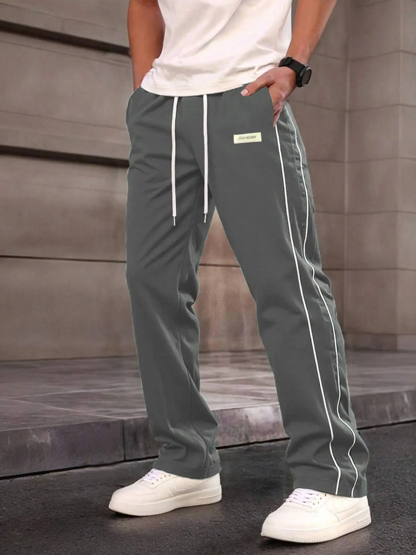 Men's Casual Striped Sports Pants, Fashionable Style for Dates & Travel, Perfect for Daily Wear & Vacations