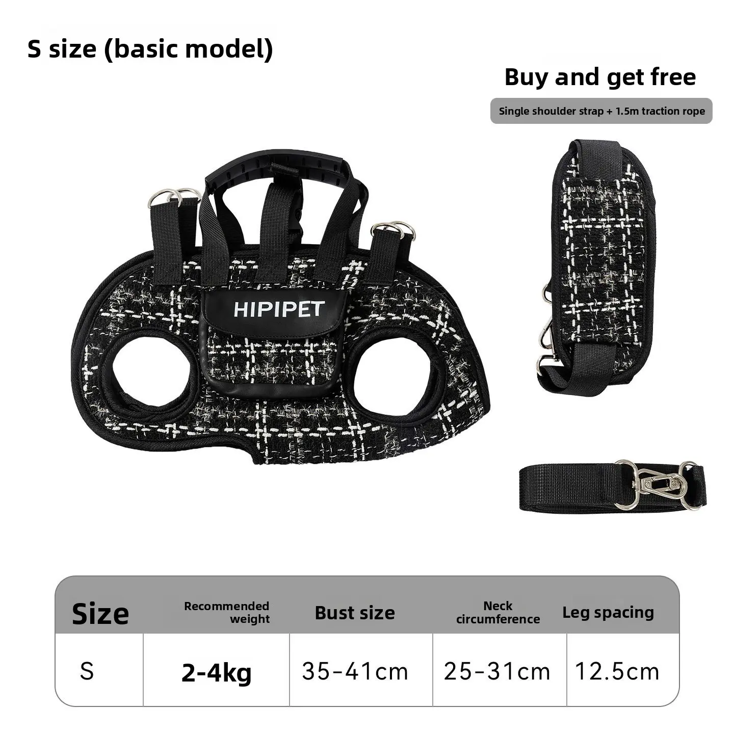 Black Chanel-style crossbody bag